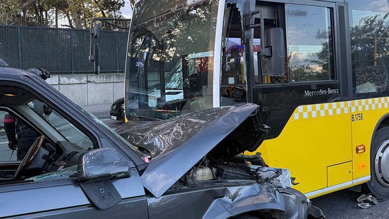 Sarıyer’de cip ile İETT otobüsü çarpıştı