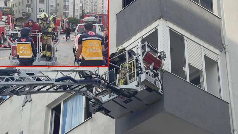 Kadıköy’de 8 katlı binada yangın